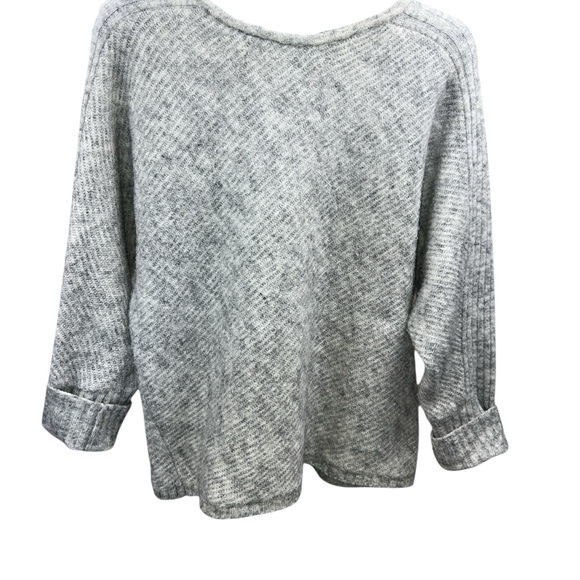 Max Studio Heather Gray Women's Crew Neck Sweater - Picture 2 of 11